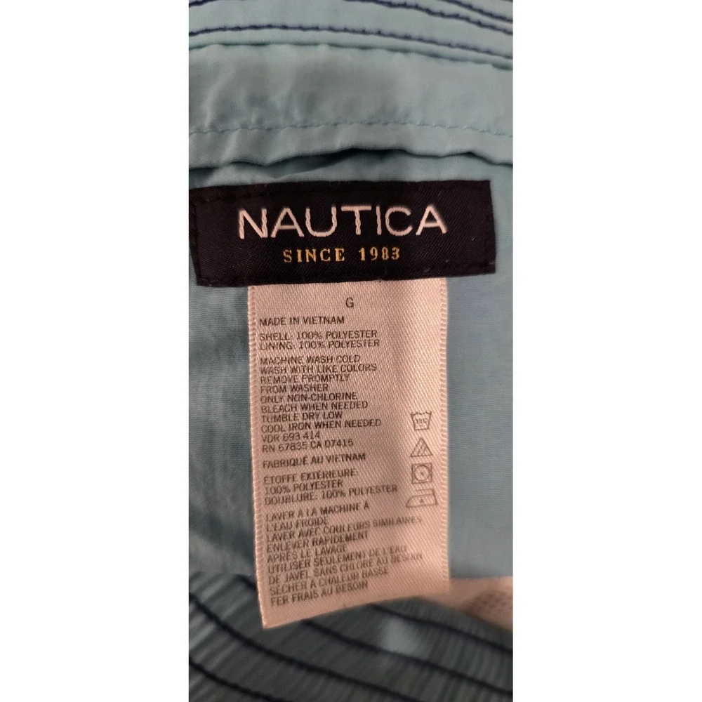 Nautica quick Dry Men's board‎ shorts lined white blue size L